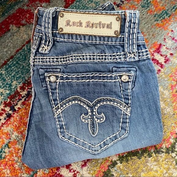 Rock Revival Denim - Rock Revival Alanis Rhinestone Capris Jeans